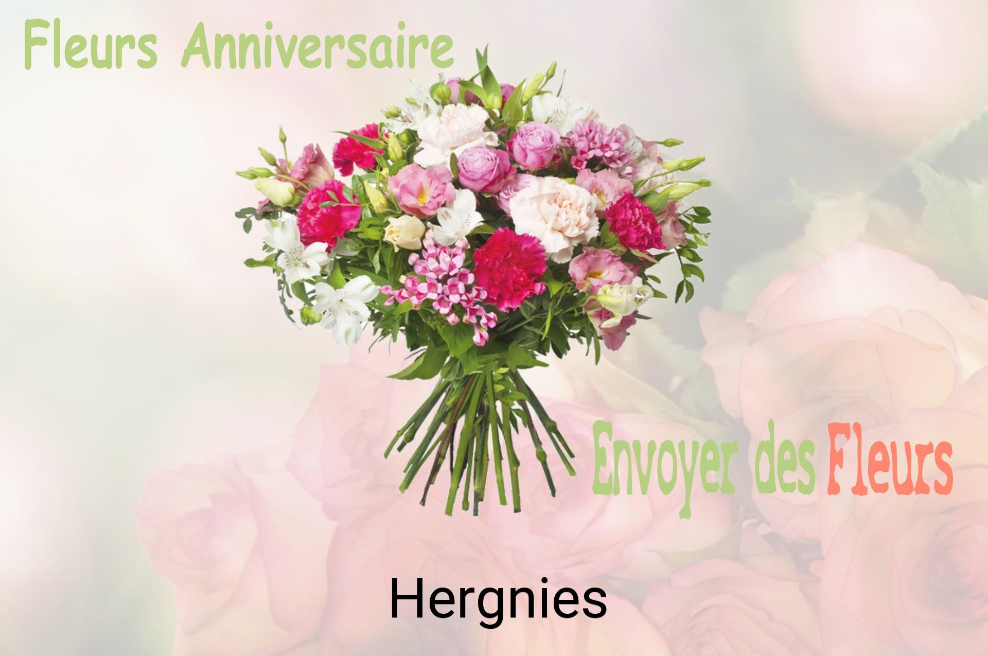 Bouquet de fleurs d’anniversaire livré à Hergnies
